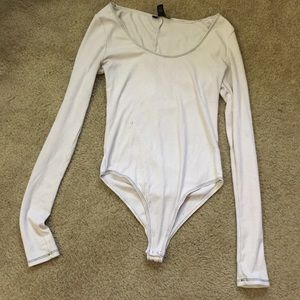 White forever 21 bodysuit
